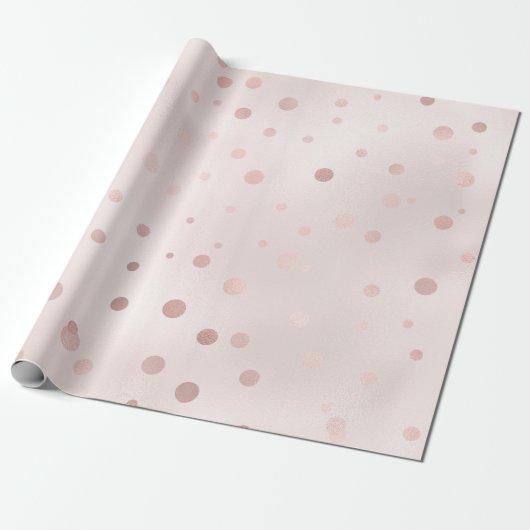 Rose Gold und Blush Confetti Geschenkpapier (Ungerollt)