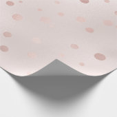 Rose Gold und Blush Confetti Geschenkpapier (Ecke)