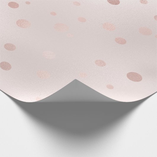 Rose Gold und Blush Confetti Geschenkpapier (Ecke)