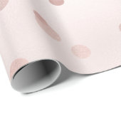 Rose Gold und Blush Confetti Geschenkpapier (Rolleneckpunkt)