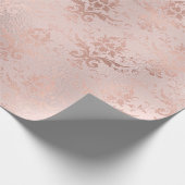 Rose Gold und Blush Damask Geschenkpapier (Ecke)
