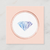 Rose Gold und Blush Diamond Hochzeitsplaner Quadratische Visitenkarte (Vorderseite)