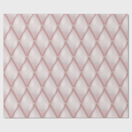 Rose Gold und Blush Diamond Sequence Geschenkpapier (Flach)