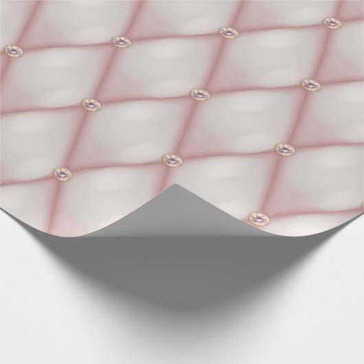 Rose Gold und Blush Diamond Sequence Geschenkpapier (Ecke)