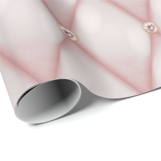 Rose Gold und Blush Diamond Sequence Geschenkpapier (Rolleneckpunkt)