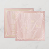 Rose - Gold und Blush Einladungen (Vorne/Hinten)