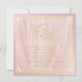Rose - Gold und Blush Einladungen