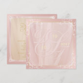 Rose - Gold und Blush Einladungen (Vorne/Hinten)