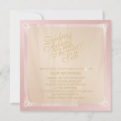 Rose - Gold und Blush Einladungen (Rückseite)