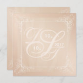 Rose - Gold und Blush Einladungen (Vorne/Hinten)