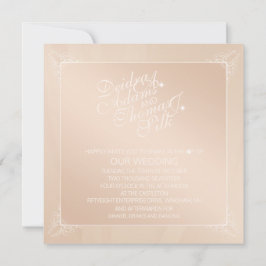 Rose - Gold und Blush Einladungen