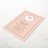 Rose Gold und Blush Flamingo Bachelorette Wochenen Folieneinladung (Gedreht)