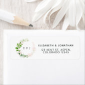 Rose Gold und Blush Greenery Wedding Monogram (Insitu)