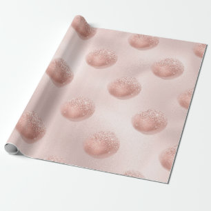 Rose Gold und Blush Konfetti Geschenkpapier
