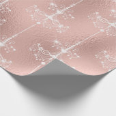 Rose Gold und Blush Kronier Geschenkpapier (Ecke)