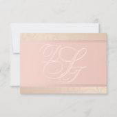 Rose Gold und Blush Monogram Dankeschön Karten (Vorderseite)
