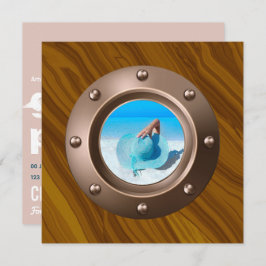 Rose Gold und Blush Nautical Abschluss Foto Invi Einladung