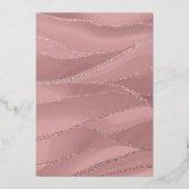 Rose Gold und Blush Pink Agate Wedding Foil Invita Folieneinladung (Rückseite)