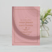 Rose Gold und Blush Pink Agate Wedding Foil Invita Folieneinladung (Stehend vorne)