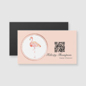 Rose Gold und Blush Pink Event Planner QR Code Magnetkarte (Vorne/Hinten)