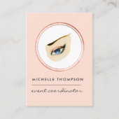 Rose Gold und Blush Pink Eventplaner Visitenkarte (Vorderseite)