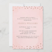 Rose Gold und Blush Pink Graduation Party Einladung (Rückseite)