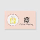 Rose Gold und Blush Pink Makeup Artist QR Code Magnetkarte (Vorderseite)
