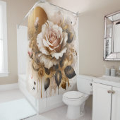 Rose Gold und Cashmere Duschvorhang (Beispiel)