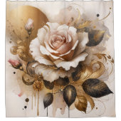 Rose Gold und Cashmere Duschvorhang (Vorderseite)