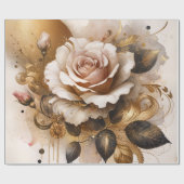 Rose Gold und Cashmere Geschenkpapier (Flach)