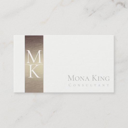 Rose Gold und Creme Minimalistisch Visitenkarte (Vorderseite)