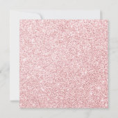 Rose Gold und Glitzer Ballett Quinceanera Einladung (Rückseite)