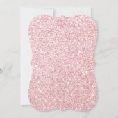 Rose Gold und Glitzer Quinceanera Einladung (Rückseite)