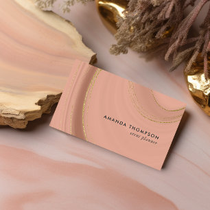 Rose Gold und Gold Achat Visitenkarte