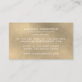 Rose Gold und Gold Agate Business Card Visitenkarte (Rückseite)
