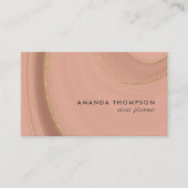 Rose Gold und Gold Agate Business Card Visitenkarte (Vorderseite)