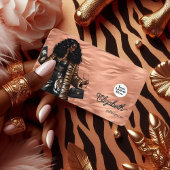Rose Gold und Gold Tiger Skin Black Visitenkarte