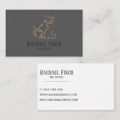 Rose Gold und Grau Moderne Minimalistische Sitter  Visitenkarte (Vorne/Hinten)