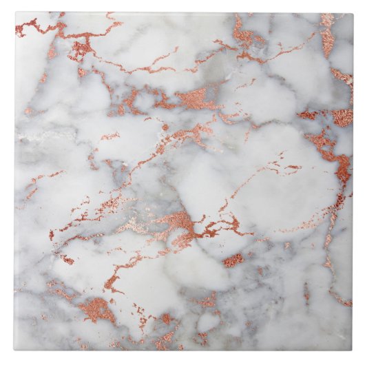 Rose Gold und grauer Marmor Fliese (Vorderseite)