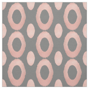 Rose Gold und Gray Geometric Ikat Stoff