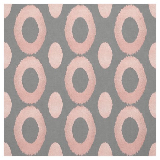 Rose Gold und Gray Geometric Ikat Stoff (Muster)