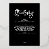 Rose Gold und Imitate Glitzer | Bachelorette Weeke Folieneinladung (Rückseite)