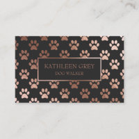 Rose Gold und Kohle Paw Druckmuster