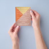 Rose Gold und Kupfer Moderne Hochzeitsinfo Beilage Flyer (Gruppe)