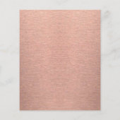Rose Gold und Kupfer Moderne Hochzeitsinfo Beilage Flyer (Hinten)