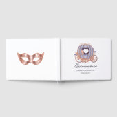 Rose Gold und Lilac Glitzer Princess Quinceañera Gästebuch (Voll)