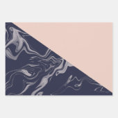 Rose Gold und marineblaue Weihnachten Geschenkpapier Set (Vorderseite 3)