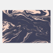 Rose Gold und marineblaue Weihnachten Geschenkpapier Set (Vorderseite 2)