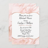 Rose Gold und Marmor-Hochzeitsstimmung Probe Einladung (Vorne/Hinten)