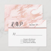 Rose Gold und Marmorhochzeit RSVP Karte (Vorne/Hinten)